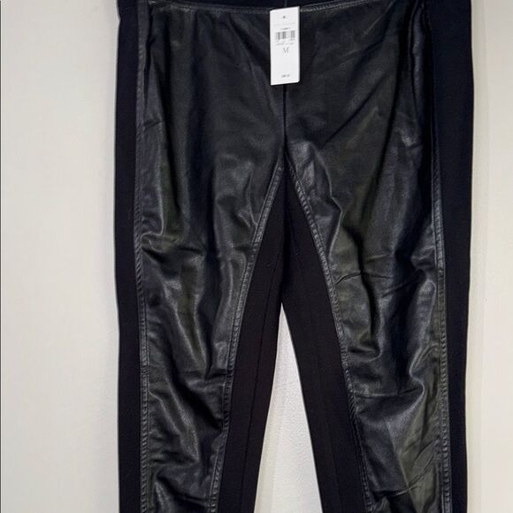Ann Taylor Faux Leather Panel Pants Size Large - Picture 6 of 10